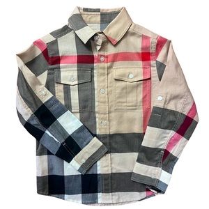 Burberry Boys Check Cotton Shirt - Age 10 - BNWT